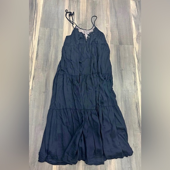 Free People Penelope Lace Maxi Dress - Black - Size Small - Picture 4 of 5